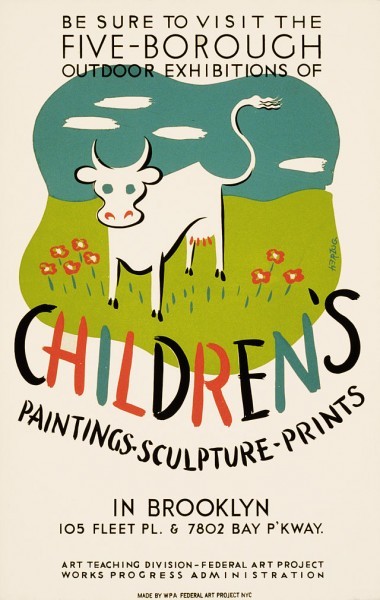 Childrens paintings sculpture prints WPA poster 1936 41 1 380x600 - The Taurus Birthday Horoscope 2015-2016