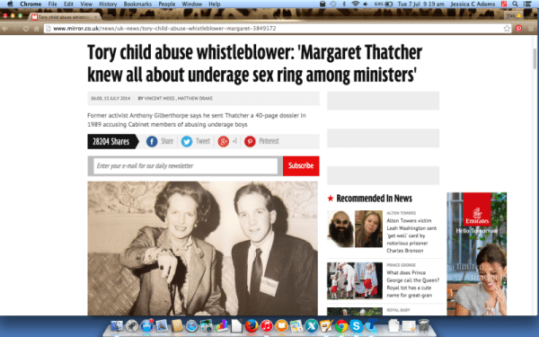 THATCHER 600x375 - Cosby, Savile, Rolf, Glitter and Saturn