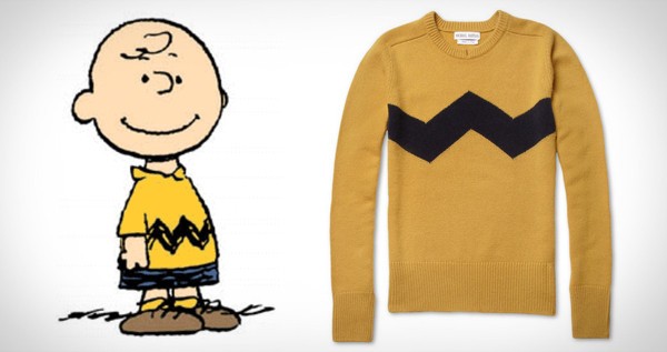 Charlie Brown Sweater from Mr Porter 600x317 - The Astrology of Peanuts, Snoopy and Charlie Brown