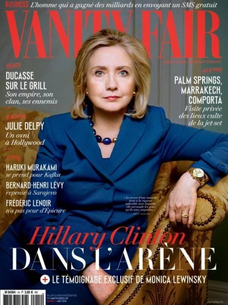 Hillary Clinton Vanity Fair Magazine France August 2014 450x600 - The Astrology of the 2016 U.S. Election