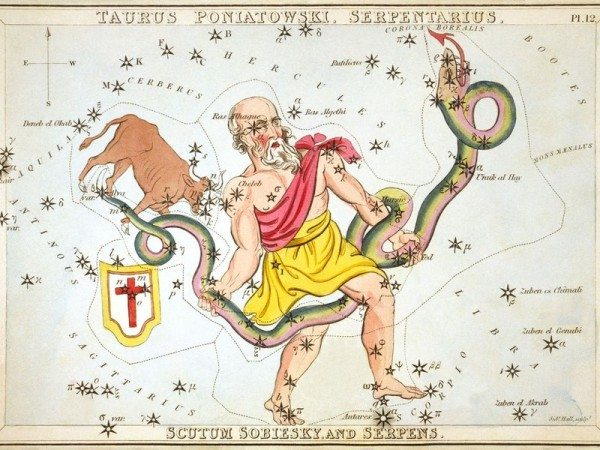 Ophiuchus Sidney Hall Wikimedia Commons 600x450 - The Big 13th Sign Astrology Myth and Your Horoscope