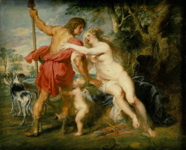 Venus and Adonis Rubens 600x485 - Venus Retrograde and A Day Without A Woman