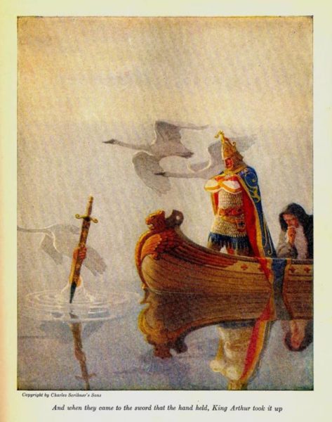 King Arthur NC Wyeth illo 1908 473x600 - Queen of Swords in the Tarot