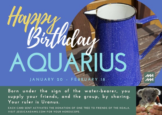Aquarius Birthday Card - The Aquarius Birthday Horoscope 2020-2021