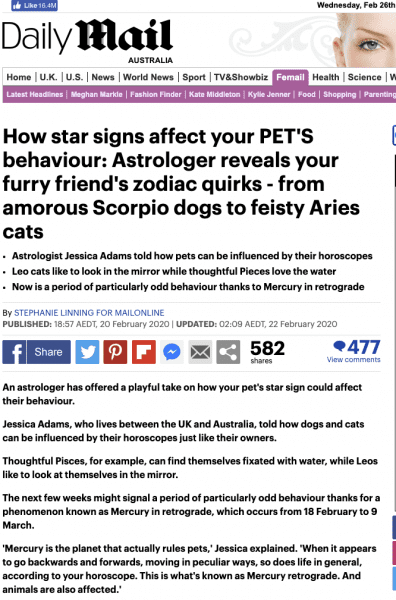 Daily Mail How Star Signs Affect Your Pets Behaviour 396x600 - The Light Side of Mercury Retrograde