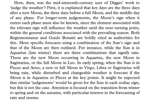 Excerpt from Medieval Meteoroloy  Forecasting the Weather From Aristotle to the Almanac 600x404 - Mercury Retrograde Pisces + Aquarius Sun + Leo Full Moon = Some Seriously Wild Weather