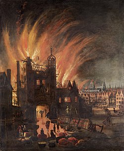 Great Fire of London II Wikipedia - Lilly and Psychic Astrology