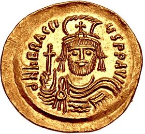 Solidus of Emperor Heraclius Wikimedia Commons - The Great Conjunction in Aquarius