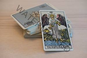 small Tarot Deck   Temperance - England V Spain in Astrology and Tarot