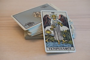 small Tarot Deck   Temperance - England V Spain in Astrology and Tarot