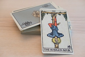 small Tarot Deck   The Hanged Man - England V Spain in Astrology and Tarot