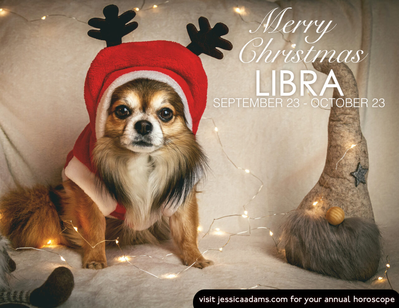Libra Christmas Dog Animal Astrology Card scaled - E-Cards