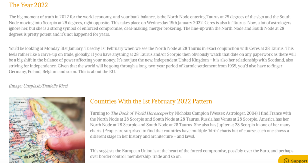 2nd June 2021 Finger - Russia, Ukraine and Astrology