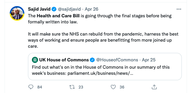 April 26th Health and Care Bill - True NHS Astrology Predictions