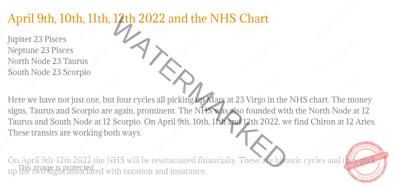April 9 to 12 - True NHS Astrology Predictions