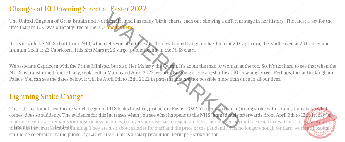 Easter Royal Assent - True NHS Astrology Predictions