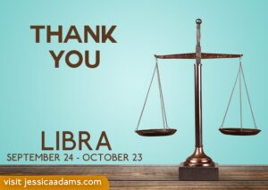 Astrology eCard LIBRA Thank You 300x213 - The Conscious Cafe June 2023