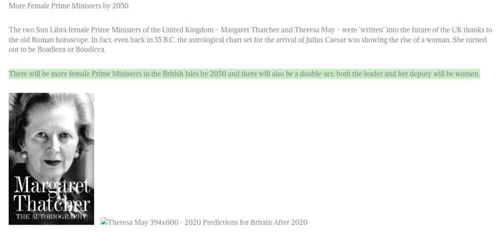 PM and DEPUTY PM FEMALE - Truss, Astrology and the Next PM