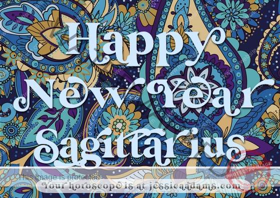 Astrology eCard SAGITTARIUS Happy New Year - Seasonal Astrology E-Cards