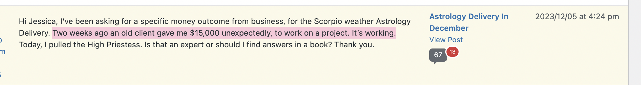 Astrology Delivery 2024 AD Evidence e1702804662720 - Astrology Delivery 2024