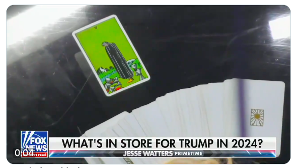 Trump Five of Cups - Trump Tarot on Fox - Election 2024