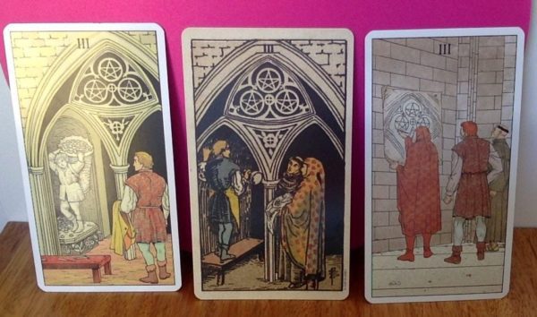 Before During After Three Pentacles e1538974889349 600x354 - Three of Pentacles in the Tarot