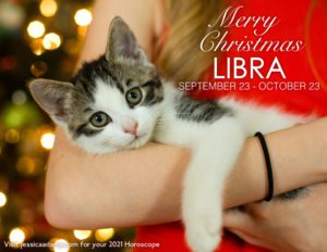 Libra Christmas 2020 Cat Animal Astrology Cards